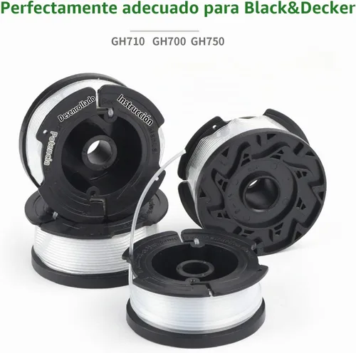 Vista 7 de Paquete de 4 carretes de repuesto para recortadora de hilo para Black y Decker AF-100 Carrete de alimentación automática de malezas de 30 pies/0.065