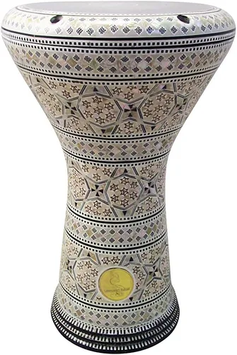 Vista 19 de ¡Nuevo! Gawharet El Fan Clásico 17" Darbuka de Madre de Perla Percusión de Tambor (Rey Árabe)