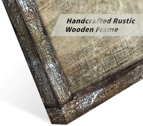 Vista 2 de Cuadro de caballos de madera para decoración de pared: pintura moderna de animales de caballo de vida silvestre sobre arte de pared de madera