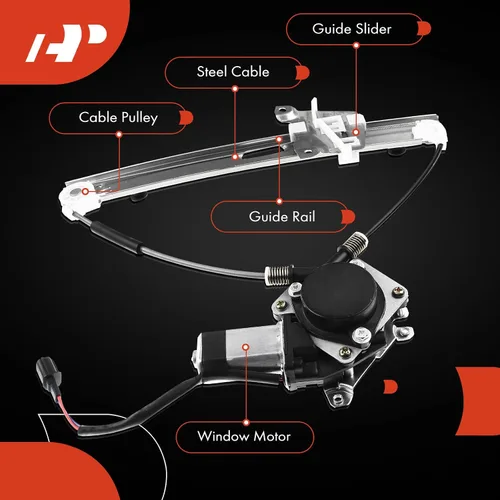 Vista 6 de A-Premium Elevalunas eléctrico con motor compatible con Mazda Tribute 2001-2006 lado trasero del conductor