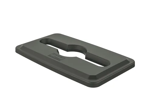 Vista 7 de Suncast Commercial Tapa de resina con tapa doble abatible para botes de basura delgados de 23 galones, diseño a presión para una fácil eliminación