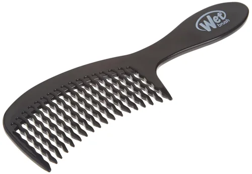 Vista 5 de Wet Brush Peine Desenredante, Negro - Desenredante de Cabello de Dientes Anchos con Diseño WaveTooth que se Desliza Suave y Gentilmente a Través