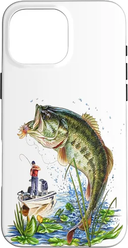 Vista 19 de Fishing Graphic Large Mouth Bass Fish - Fisherman Case for iPhone 17