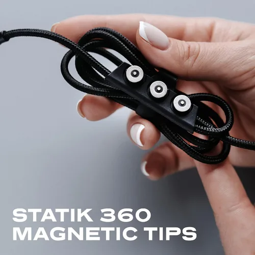 Vista 2 de Statik Conector magnético USB-C para cable de carga magnético, paquete de 3 adaptadores USB-C para cargador de cable, se ajusta fácilmente en su