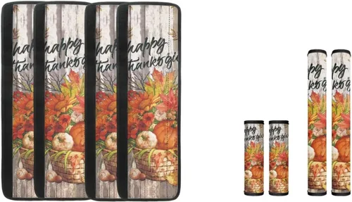Vista 33 de DISNIMO Fundas para manija de puerta de refrigerador con calabaza otoñal, 8 piezas Kithchen para nevera, microondas, horno, lavavajillas, protector