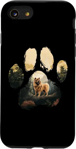 Vista 13 de Funda para iPhone 15 Chow Chow Mountain Paw Design Dog Mom Dad