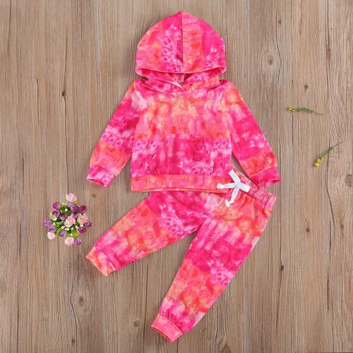 Vista 2 de Covvoliy Ropa de otoño e invierno para bebé niña, sudadera con capucha y pantalones con estampado de leopardo, 2 piezas