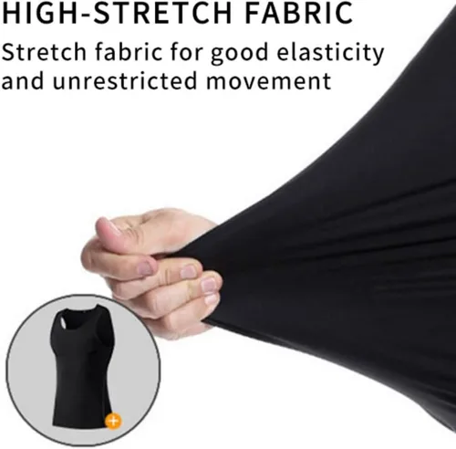 Vista 4 de Valcatch Chaleco de compresión para hombre, sin mangas, transpirable, de secado rápido, para correr, básquetbol