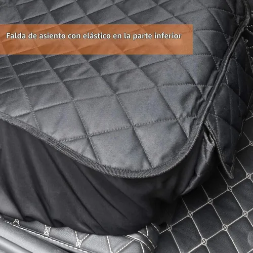 Vista 2 de URPOWER Funda de asiento delantero para perro, 100% impermeable, antideslizante, protector de asiento de auto para mascotas, acolchado y duradero