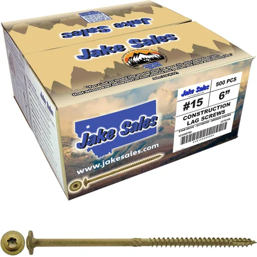 Vista 23 de Tornillo de retraso de construcción #15 x 2 - Tornillo de retraso estructural de alta resistencia Torx/Star Drive - Compatible con ACQ - Cabezal