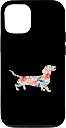Vista 27 de Funda para perro salchicha floral para iPhone 12 mini