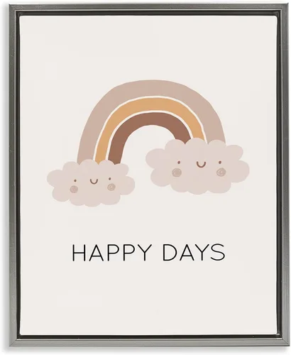 Vista 15 de Stupell Industries Arte Giclée enmarcado con arco iris Happy Days por LSR Design Studio Enmarcado en blanco