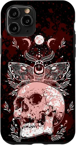 Vista 29 de Death Moth Gothic Dark Witch Occult Wiccan Goth Moon Pattern Case for iPhone 16