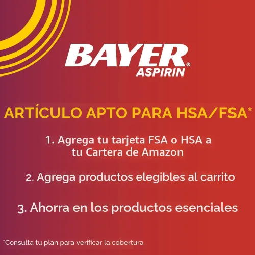 Vista 4 de Bayer Aspirina extra fuerte, aspirina 500 mg, pastillas para aliviar el dolor, reductor de fiebre y alivio del dolor de cabeza para adultos, 100
