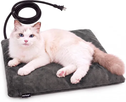 Vista 18 de Almohadilla térmica para mascotas para gatos, perros, interiores y exteriores, impermeable, con calefacción, cama para gatos, cama climatizada