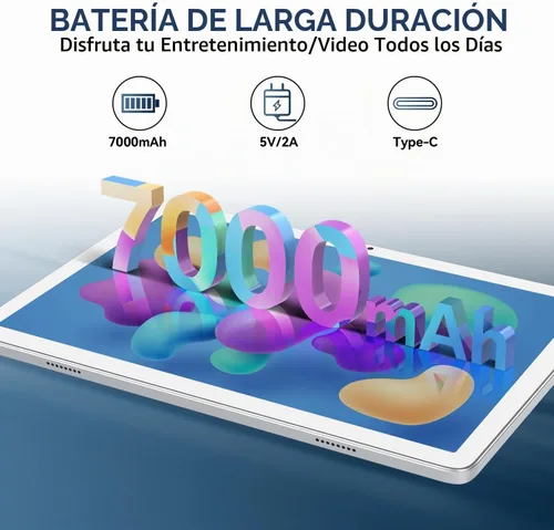 Vista 5 de Tablet 2025 - Tableta Android de 10 pulgadas, tabletas WiFi 5G Octa-Core con teclado, 128 GB + 8 GB + 1 TB de almacenamiento expandible, tableta