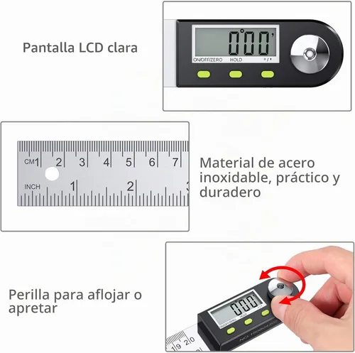 Vista 4 de Neoteck Regla digital del buscador del ángulo de 8 pulgadas/656.2 ft m