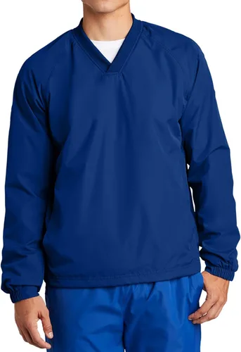 Vista 2 de Camisas atléticas de viento raglán con cuello en V para hombre en tallas regulares y grandes, XS-6XL