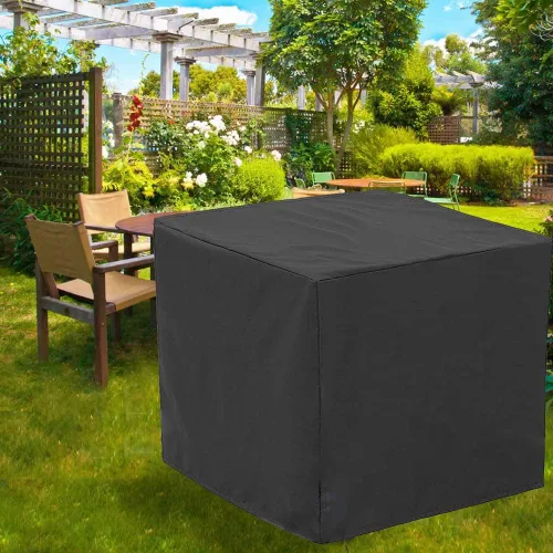 Vista 7 de Juego de fundas cuadradas / rectangulares para muebles de mesa de patio, impermeables, para interiores y exteriores, a prueba de polvo, para mesa