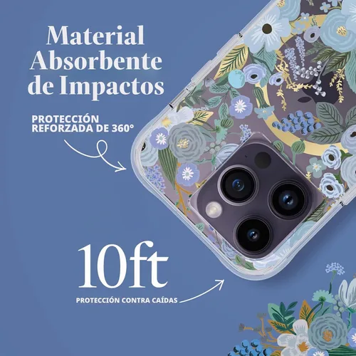 Vista 3 de Rifle Paper Co. Funda para iPhone 14 Pro [Compatible con MagSafe] [Protección contra caídas de 10 pies] Linda funda para iPhone de 6.1