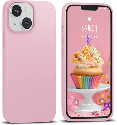Vista 12 de IceSword Funda compatible con iPhone 13 Mini, color azul bebé, funda de silicona ultra delgada, a prueba de golpes, suave, de 5.4 pulgadas, azul