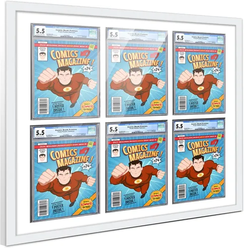 Vista 147 de Poster Palooza Marco de cómics con paspartú para 1 cómic de grado CGC, CBCS o PGX, marco de cómic de bronce para cómic de 8.125 x 13 pulgadas