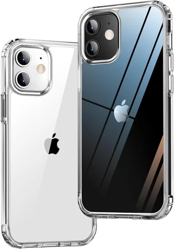 Vista 73 de ONES Funda delgada transparente para iPhone 8 Plus/7 Plus, PC + TPU híbrido, protección contra caídas de grado militar [antiamarillamiento], funda