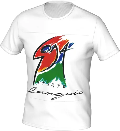 Vista 2 de Soda Stereo Logo T Shirt Men's Summer Tee Casual Short Sleeve 3D Print Tshirt