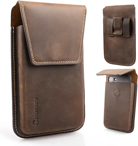Vista 9 de Gentlestache Funda de Cuero para Teléfono para Galaxy S25 S24 S23 - Soporte de Funda para Teléfono Celular para iPhone 17 17 Pro 16 Pro 16 15 Pro