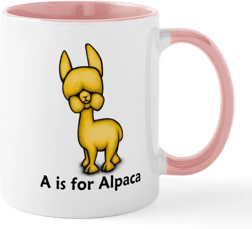 Vista 15 de CafePress A Is For Alpaca Taza de café de cerámica de 11 oz (11.0 fl oz)