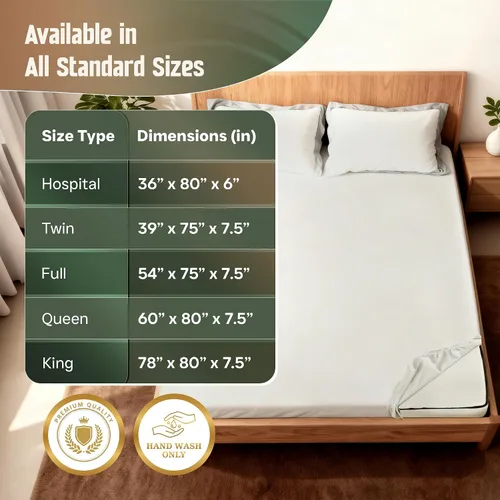 Vista 2 de Mars Wellness Protector y funda de colchón de vinilo impermeable, sábana bajera de color blanco, 1 paquete de 1 Funda de colchón de plástico, 1