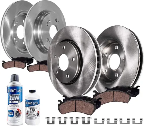 Vista 31 de Detroit Axle - Kit de frenos para 2005-2010 Scion TC Rotores de freno de disco delantero y trasero pastillas de freno de cerámica con hardware 2006