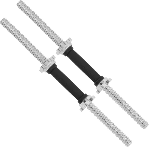Vista 12 de Yes4All Threaded Dumbbell Handles, Adjustable Dumbbell Bar Pair, 14/16/18/24-Inch Sizes, Fits 1" or 1.15" Plates, Non-Slip Grip, Secure Star-Lock
