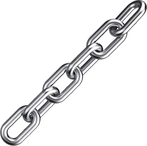 Vista 8 de Cadena de Acero Inoxidable, Lsqurel Cadena de Eslabones de Metal de 6.5 pies, Cadena de Servicio Pesado de 1/4 pulgadas, Cadena de Utilidad, Cadena