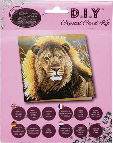 Vista 4 de CRYSTAL ART Kit de tarjetas de león en reposo 7.1 x 7.1 in