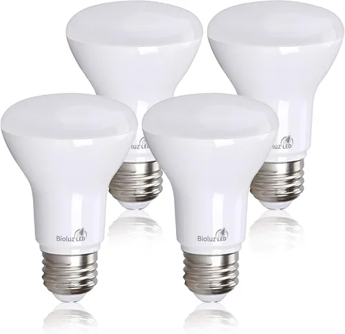 Vista 8 de Bioluz LED Paquete de 4 Bombillas LED BR20 Luz de Inundación Interior R20 Regulables Alto CRI 2700K Blanco Cálido, Equivalente a 50 Vatios Usa 7W