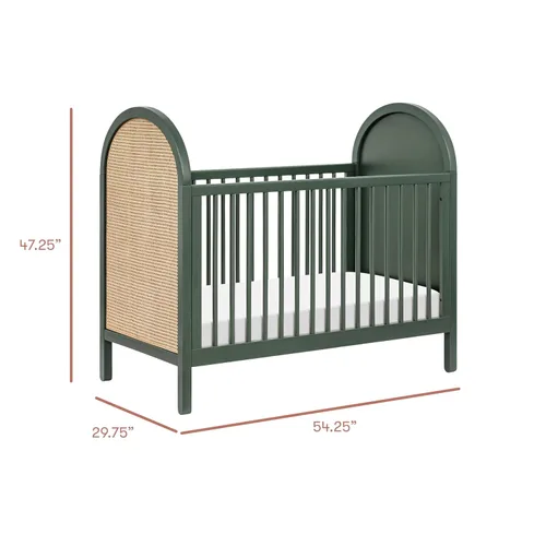 Vista 3 de Babyletto Bondi Cane - Cuna convertible 3 en 1, color verde bosque