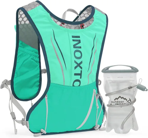Vista 13 de IX INOXTO Chaleco de hidratación para correr para hombres y mujeres, mochila de agua para correr, paquete de hidratación de 3 litros, para correr