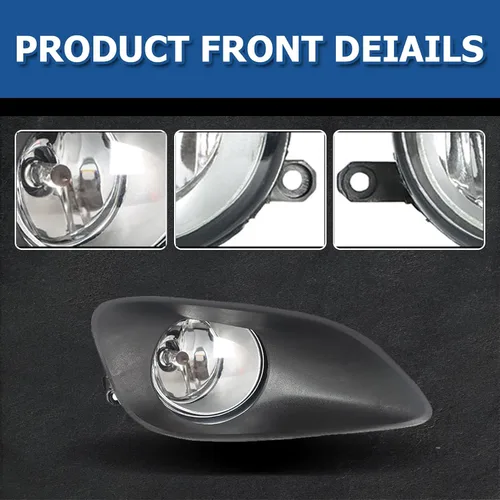 Vista 2 de WFLNHB 1 par de luces antiniebla de repuesto para Toyota Yaris Sedan 2007-2011, faros antiniebla, lado del pasajero y del conductor