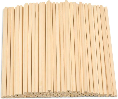 Vista 24 de Varillas de madera sin terminar de 1/4 x 6 pulgadas, para manualidades y bricolaje, 50 unidades Woodpeckers
