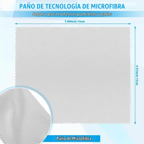Vista 2 de Paquete de 200 paños de microfibra para lentes, paños de limpieza