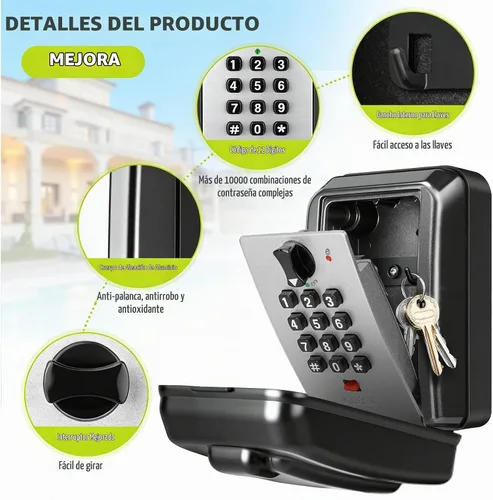 Vista 3 de BKNOOU Caja impermeable del bloqueo de llave, caja dominante del soporte