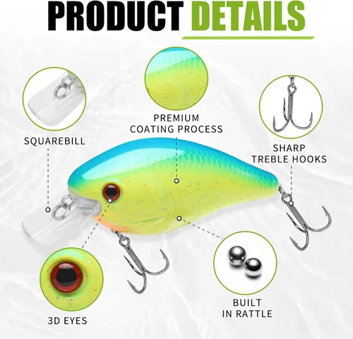 Vista 2 de TRUSCEND Swimmax para agua dulce y salada, señuelos de pesca realistas para lubina, trucha, crappie, lucio, lucio, salmón azul, cebos para lubina