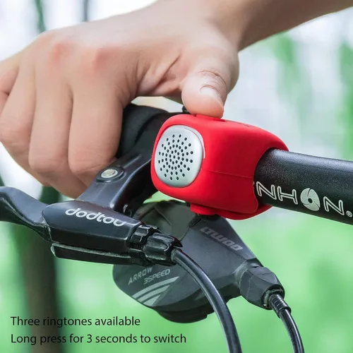 Vista 3 de ROCKBROS Electra - Campana de bicicleta eléctrica para bicicleta, cuernos de bicicleta, campanas de bicicleta resistentes al agua Loud Alert, 3