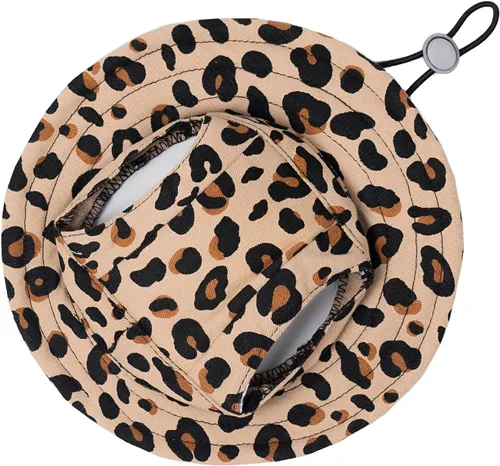 Vista 8 de Sombrero para mascotas con agujeros para las orejas, protector solar, gorra de béisbol adecuada para perros pequeños y medianos, sombrero de Negro