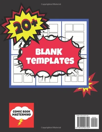 Vista 2 de Blank Comic Book Draw Your Own Comic Book, 150 Pages, 20+ Blank Templates for Drawing Comics, Create Anime Manga Art and Drawings