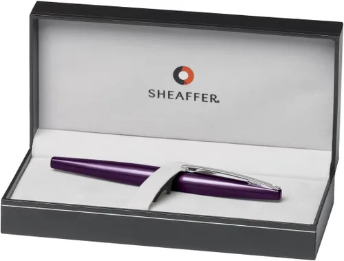 Vista 2 de Sheaffer Taranis - Bolígrafo de punta redonda, amatista brillante, ribete cromado (E1944751-PB2)