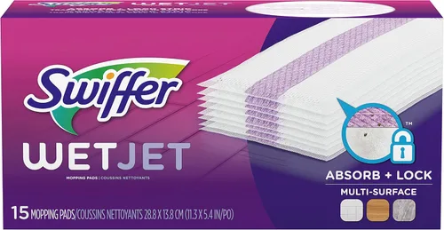 Vista 4 de Swiffer WetJet Recambio de Almohadilla para Trapear Madera - 12 unidades (Paquete de 3)