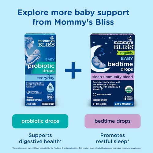 Vista 7 de Mommy's Bliss Multivitamínico + hierro para bebés, vitaminas esenciales diarias para el apoyo inmunológico, crecimiento saludable y desarrollo óseo