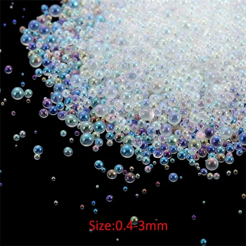 Vista 2 de Mini bolas de cristal de 0.4 a 0.118 in, relleno de resina epoxi para bricolaje, moldes de silicona, rellenos de decoración de arte de uñas